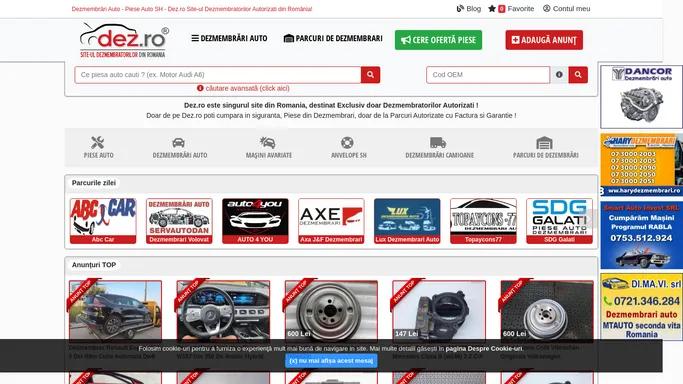 Dez.ro® - DEZMEMBRARI AUTO, Piese Auto Second Hand