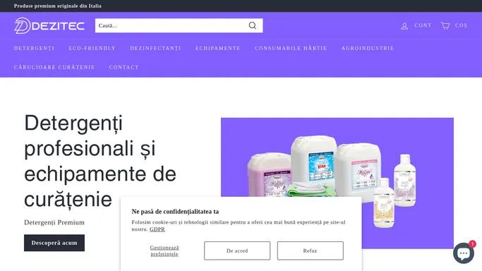 Detergenti si Echipamente de Curatenie Profesionale – Dezitec