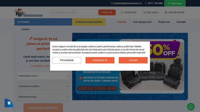 Dezmembrari auto de incredere | Doar piese originale | Peste 50000 produse in stoc