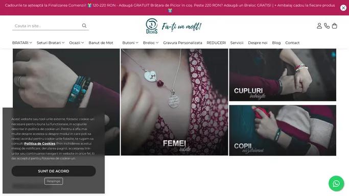 Dichis Shop | Magazin online cu bratari din piele personalizate - Fa-ti un moft