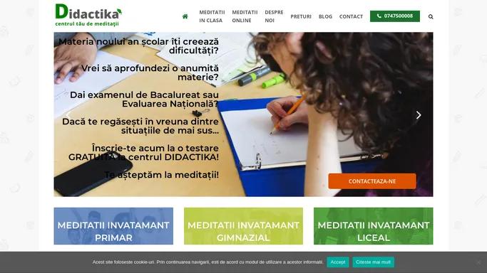 Didactika - centrul tau de meditatii