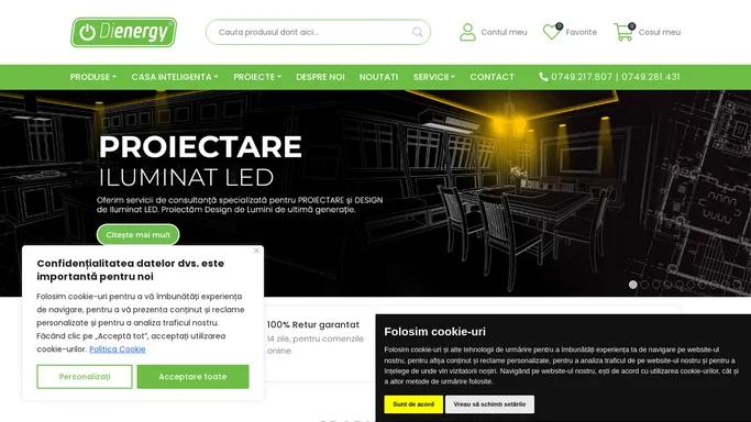 Corpuri de iluminat LED, proiectare iluminat si servicii montaj - dienergy.ro