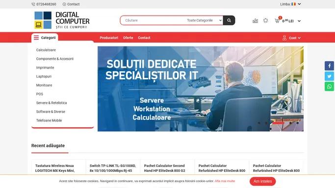 Laptopuri, Calculatoare, Imprimante, Servere, Monitoare noi si second hand