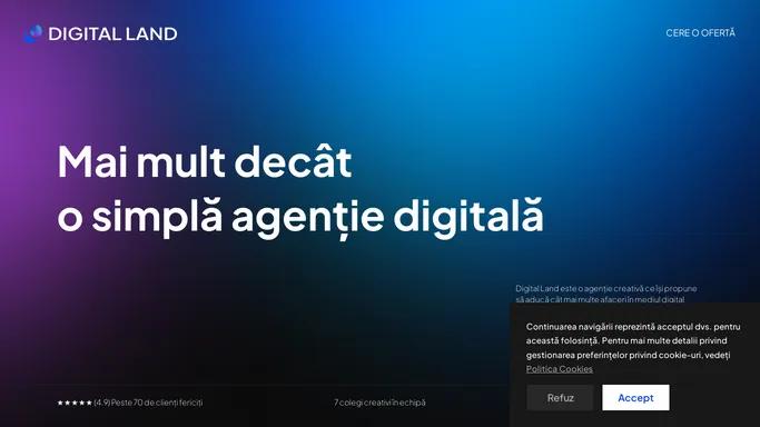 Digital Land | Web design - Creare site web - Digitalizare