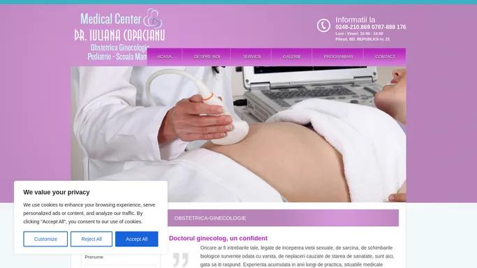 Medical Center Iuliana Copacianu, obstetrica ginecologie in Pitesti | Ginecologie Pitesti