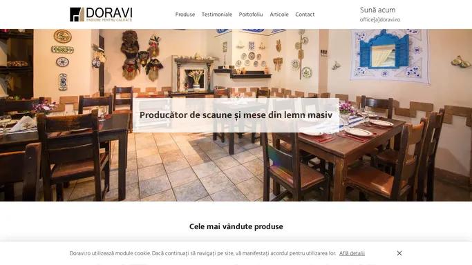 Producator de scaune si mese din lemn masiv | Doravi.ro