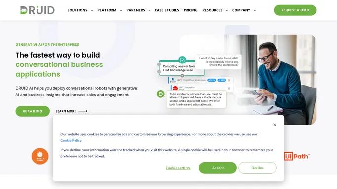 Build and deploy conversational AI solutions easily - DRUID AI