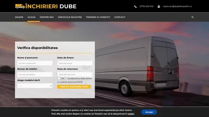 Inchirieri dube / Gama variata de autotilitare / Rent a Car