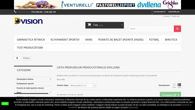 Dvillena - DVI - Dvision - articole sportive si accesorii pentru dans