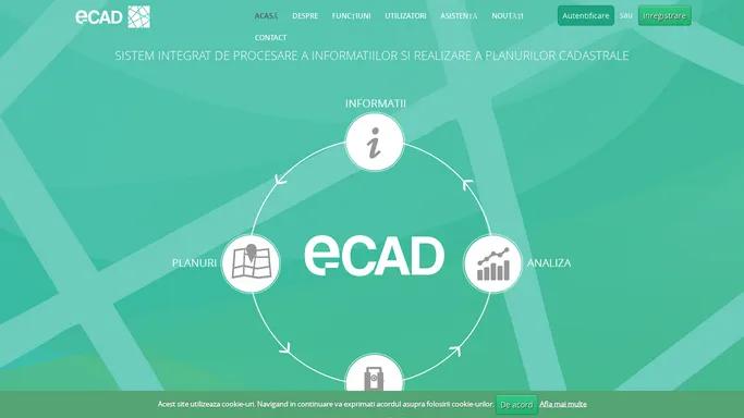 e-CAD - PROCESARE SI ANALIZA A INFORMATIILOR CADASTRALE