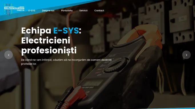 Proiectare si instalare sisteme elctrice - E-SYS Arad