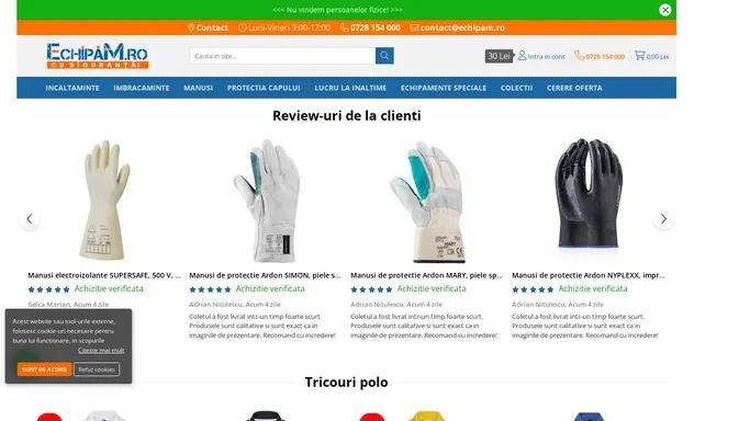 Echipamente pentru protectia muncii si lucru - Echipam.ro
