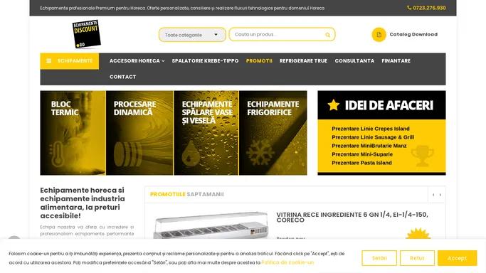 Echipamente profesionale Premium pentru Horeca. Oferte personalizate, consiliere si realizare fluxuri tehnologice pentru domeniul Horeca
