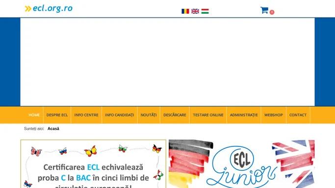 Centrul National de Examinare ECL in Romania - ECL.org.ro