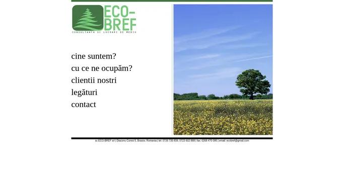 sc ECO-BREF srl | Consultanta si lucrari de mediu | Protectia mediului