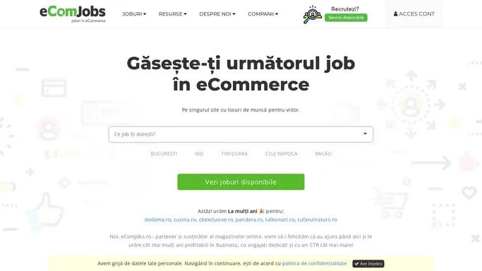 Joburi in eCommerce - eComJobs.ro