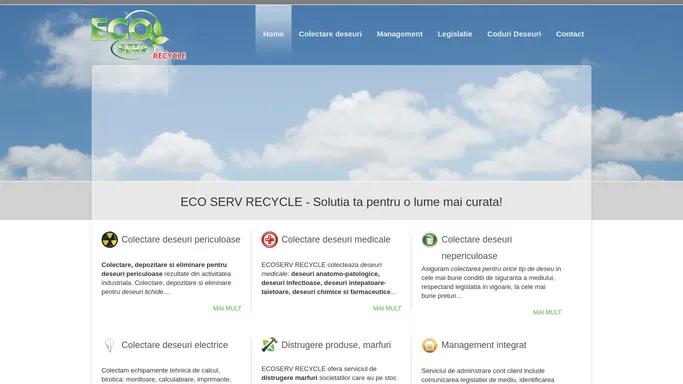 Ecoserv - Colectare deseuri periculoase