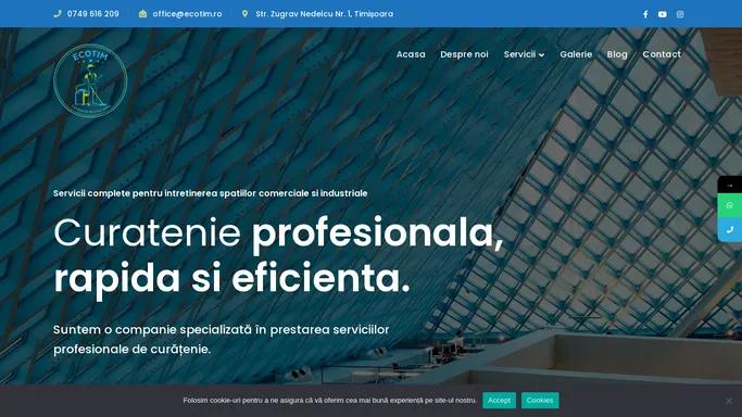 Ecotim - Curatenie profesionala, rapida si eficienta