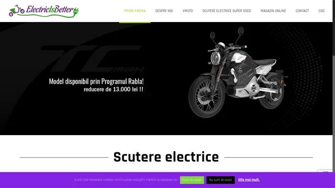 Scutere Electrice | Pret scuter electric de la 3,490 RON