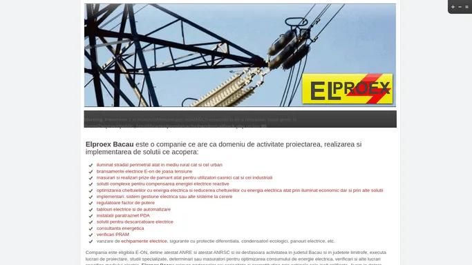 Elproex Bacau - consultanta energetica, iluminat stradal perimetral, masurari prize de pamant, bransamente, atestat ANRE, ANRSC. Societate eligibila E-ON.