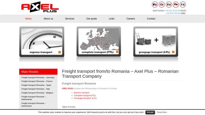 Freight transport from/to Romania | Romanian transport company