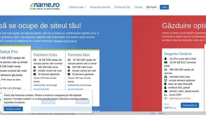 eName.ro - Gazduire web in Romania, oferta 2024 premium hosting