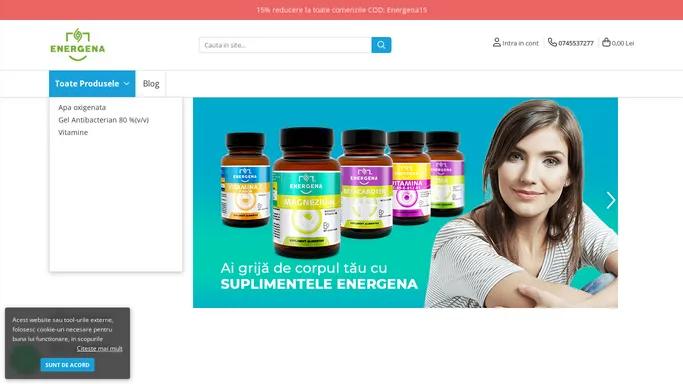 Magazin online de vitamine, suplimente alimentare, minerale si dezinfectanti | ENERGENA