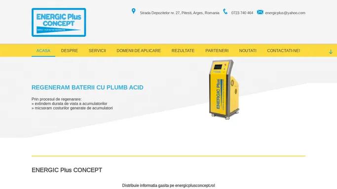 Energic Plus Concept – Servicii de regenerare baterii cu plumb, regenerare acumulatori, desulfatare acumulatori, desulfatare baterii cu plumb, regenerare baterii tractiune , regenerare aculatori stationari, regenerare acumulatori semitractiune