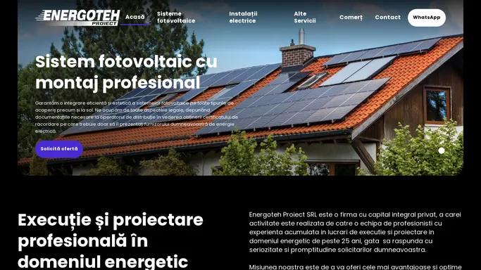 Executie si proiectare in domeniul energetic