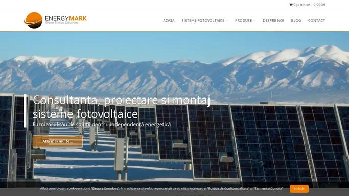 Panouri fotovoltaice - Montaj sisteme fotovoltaice - EnergyMark
