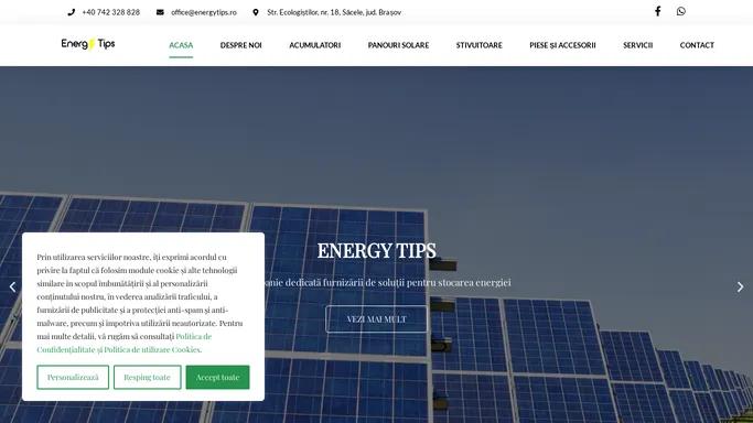 Energy Tips - companie dedicata furnizarii de solutii pentru stocarea energiei