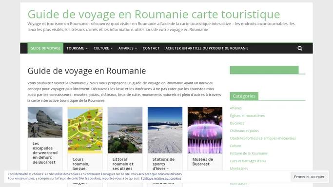 Guide de voyage - Carte touristique - En Roumanie