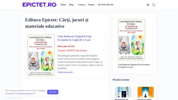 Editura Epictet: Carti, jocuri si materiale educative