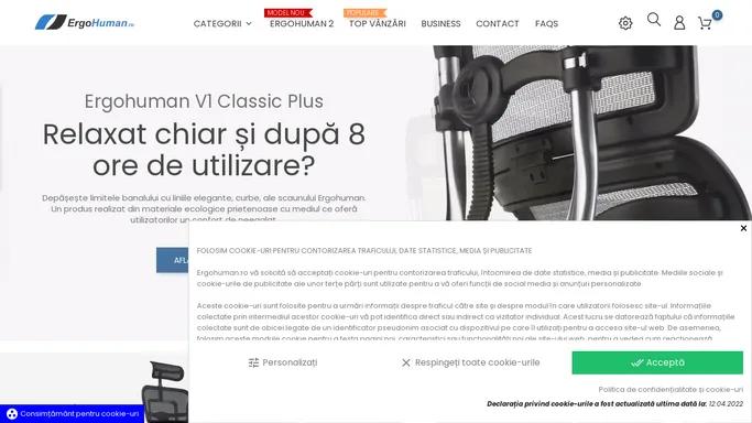 Ergohuman.ro | Scaune Online | Produse Originale