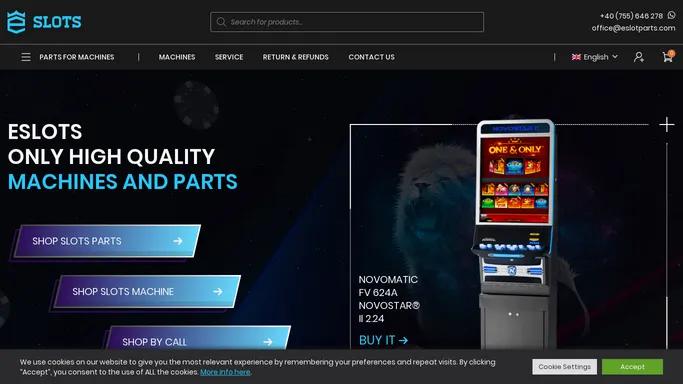 Eslots - Only high-quality machines and parts for casinos