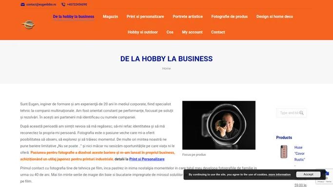 De la hobby la business - eugenbibo.ro