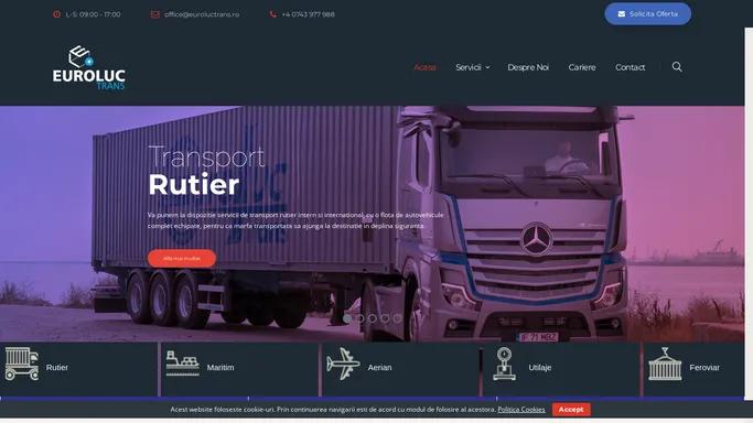 EurolucTrans - Servicii de transport rutier si agabaritic international