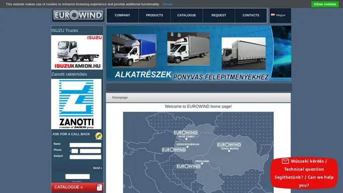 Truck and Trailer body parts & hydraulic components. - EUROWIND Kft