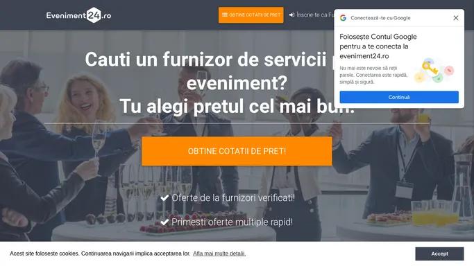Eveniment24.ro - servicii profesionale de la furnizori locali autorizati pentru evenimente