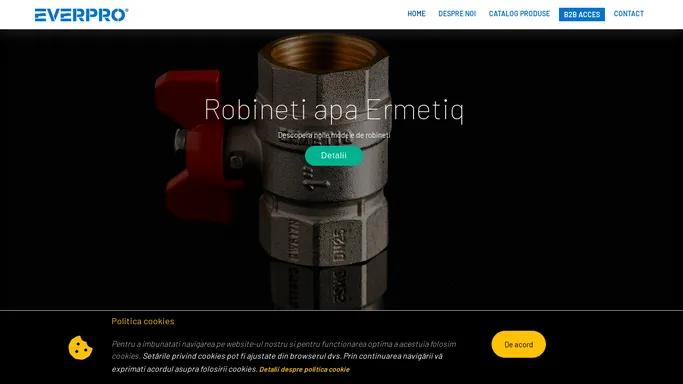 Everpro International Construction - Importator materiale instalatii sanitare. Everpro.ro