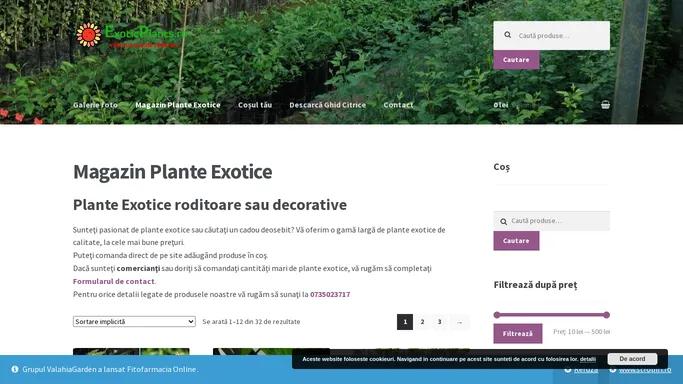 Plante Exotice de Vanzare – Magazin Online Plante Exotice