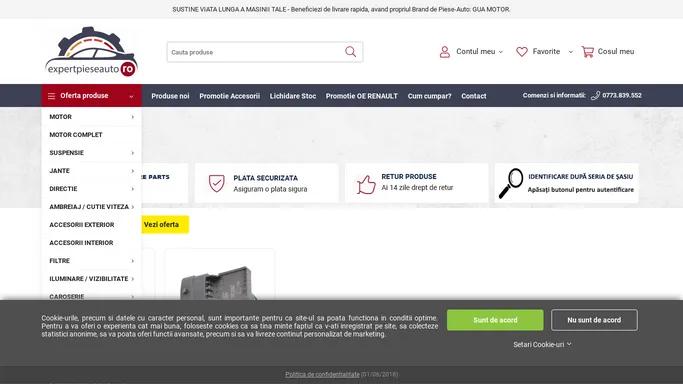 Expertpieseauto.ro - Cea mai variata gama de piese auto Dacia si Renault, Originale si Aftermarket