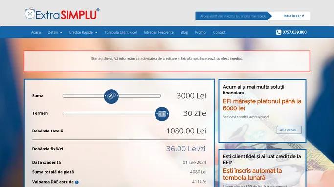 Credit rapid online | Extra Simplu