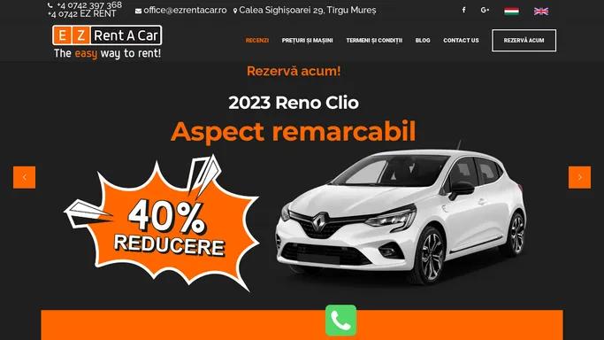 Inchirieri auto Mures si Transilvania Home - EZ Rent A Car