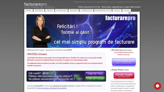 Program Facturare - program facturi FacturarePRO