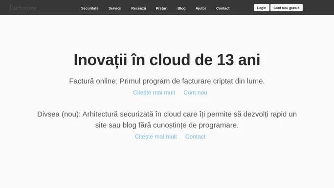 Factura Online, Program facturare criptat in cloud | Facturone