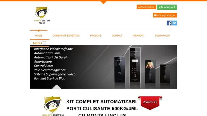 Automatizari Porti, Service Interfoane, iluminat scari de bloc.