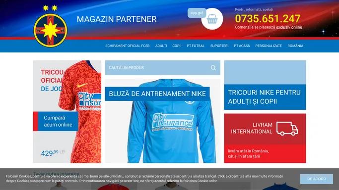 Magazin partener FCSB - "produse oficiale sub licenta FCSB"