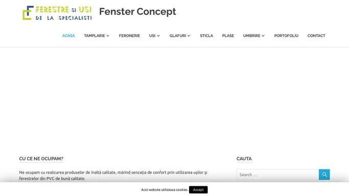 Fenster Concept - Ferestre si usi din pvc si aluminiu - Firma Termopane Timisoara