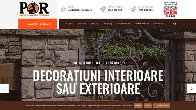 Fier Forjat – Decoratiuni exterioare si interioare din fier forjat | Brasov